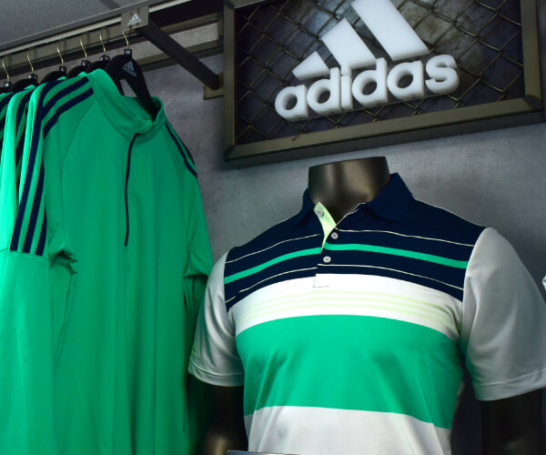 image of adidas products in pro shop